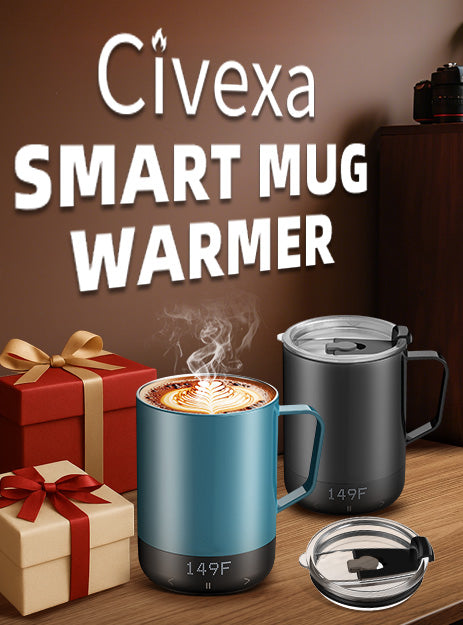 VaposaVibe Magnetic Charging Rechargeable Self Heating Coffee Mug, Fast Heating & High Temperature 14Oz Smart Coffee Cup Warmer, 120 Mins -Hot Up to 149℉ Smart Mug Warmer, Gifts for Women and Men(No APP)